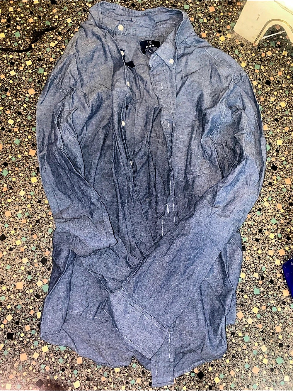 Gap Men's Blue Button Down Shirt